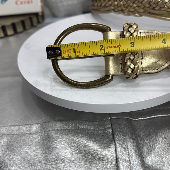 (H)White Stag Gold Braided Belt vintage leather Accessory,Sz L women’s - Picture 8 of 12